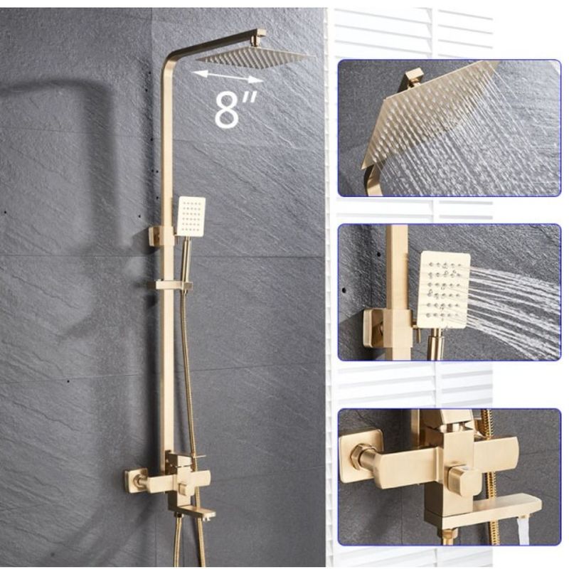 Casa si Gradina - Sanitare - Lavoar baie si accesorii - Baterii sanitare - Set baterie dus, Blackswan, Tip M11.7, model auriu mat, dimensiune 20 cm - Infinity.ro