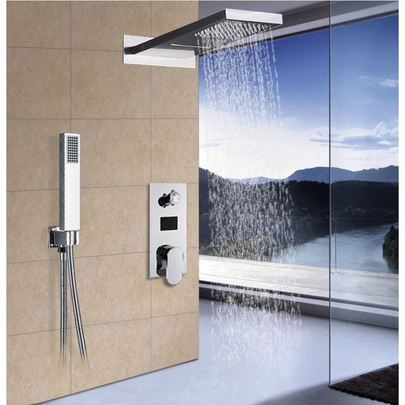 Casa si Gradina - Sanitare - Lavoar baie si accesorii - Baterii sanitare - Set baterie dus, Blackswan, Tip M73.12, model crom lucios, dimensiune 55 cm - Infinity.ro