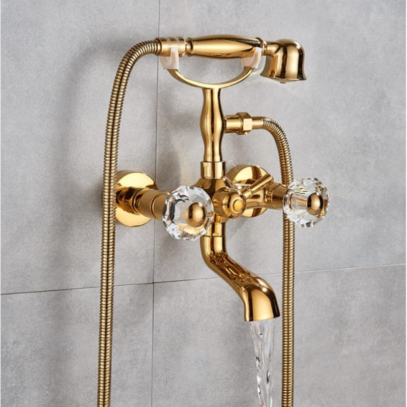 Casa si Gradina - Sanitare - Lavoar baie si accesorii - Baterii sanitare - Set baterie cada si baterie chiuveta, Blackswan, Tip M27, model auriu, dimensiune 35 cm - Infinity.ro