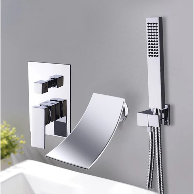 Casa si Gradina - Sanitare - Lavoar baie si accesorii - Baterii sanitare - Set baterie cada si baterie chiuveta, Blackswan, Tip M2, model crom lucios, dimensiune 18 cm - Infinity.ro