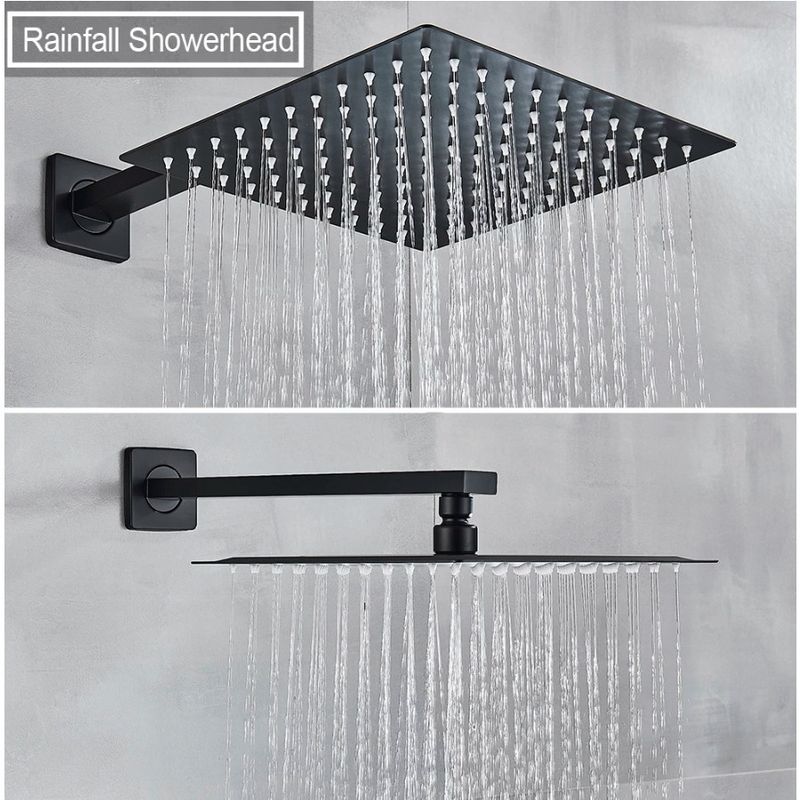 Casa si Gradina - Sanitare - Lavoar baie si accesorii - Baterii sanitare - Set baterie dus, Blackswan, Tip M3.2, model negru mat, dimensiune 25 cm - Infinity.ro