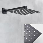 Casa si Gradina - Sanitare - Lavoar baie si accesorii - Baterii sanitare - Set baterie dus, Blackswan, Tip M77.4, model cascada negru mat, dimensiune 40 cm - Infinity.ro