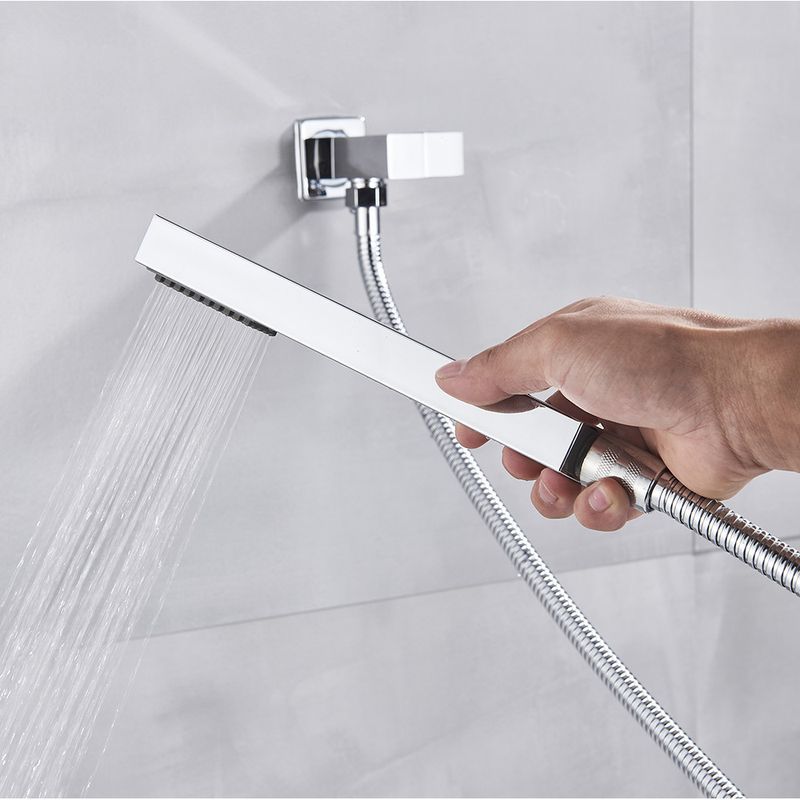 Casa si Gradina - Sanitare - Lavoar baie si accesorii - Baterii sanitare - Set baterie dus, Blackswan, Tip M184, model crom, cu 3 cai si pipa tip cascada, dimensiune 40 cm - Infinity.ro