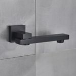 Casa si Gradina - Sanitare - Lavoar baie si accesorii - Baterii sanitare - Set baterie cada si baterie chiuveta, Blackswan, Tip M73, model negru mat, dimensiune 21.2 cm - Infinity.ro