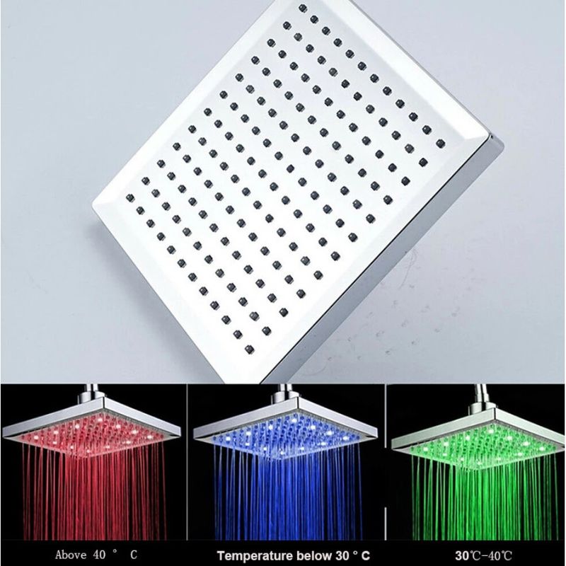 Casa si Gradina - Sanitare - Lavoar baie si accesorii - Baterii sanitare - Set baterie dus, Blackswan, Tip M73.65 LED, model crom lucios, dimensiune 40 cm - Infinity.ro