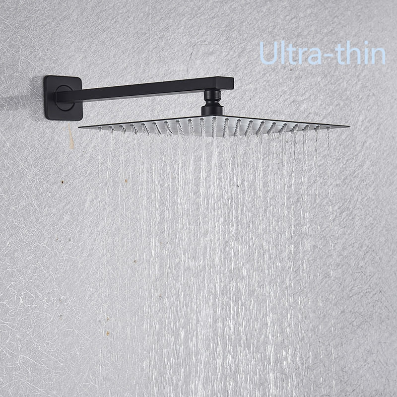 Casa si Gradina - Sanitare - Lavoar baie si accesorii - Baterii sanitare - Set baterie dus, Blackswan, Tip M73.22, model negru mat, dimensiune 25x25 cm - Infinity.ro