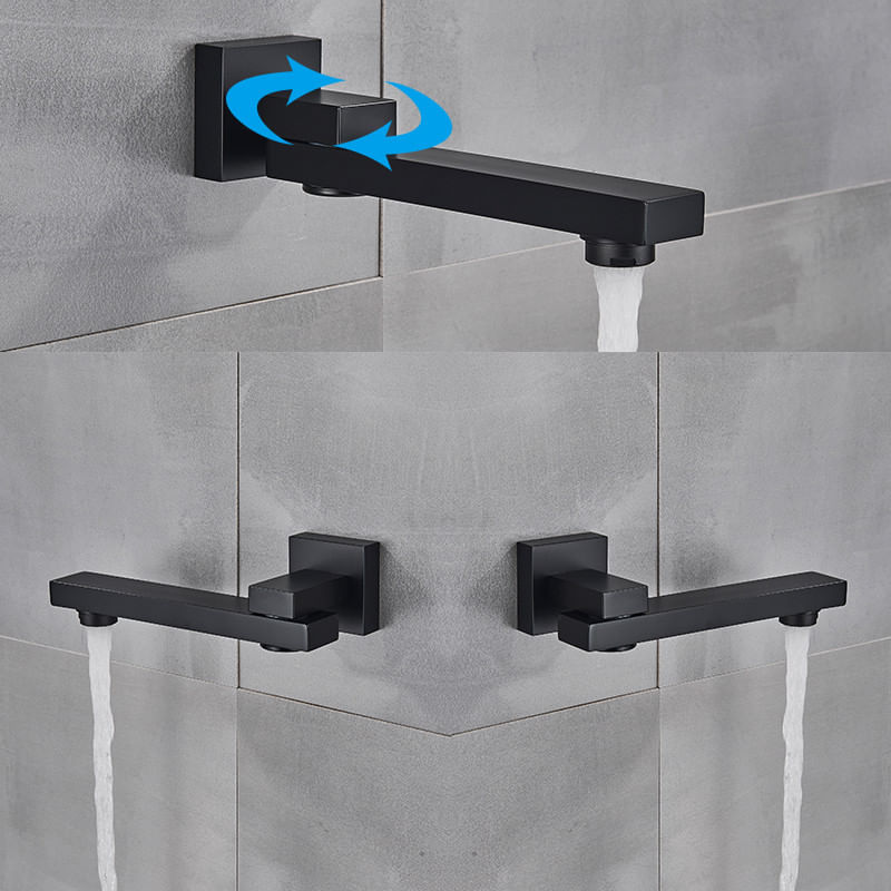 Casa si Gradina - Sanitare - Lavoar baie si accesorii - Baterii sanitare - Set baterie dus, Blackswan, Tip M73.40, model negru antichizat, dimensiune 20 cm - Infinity.ro