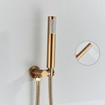 Casa si Gradina - Sanitare - Lavoar baie si accesorii - Baterii sanitare - Set baterie dus, Blackswan, Tip M90.3, model rose gold, dimensiune 37 cm - Infinity.ro