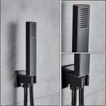 Casa si Gradina - Sanitare - Lavoar baie si accesorii - Baterii sanitare - Set baterie dus, Blackswan, Tip M73.52 LED, model negru antichizat, dimensiune 30 cm - Infinity.ro