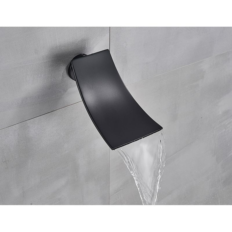 Casa si Gradina - Sanitare - Lavoar baie si accesorii - Baterii sanitare - Set baterie dus, Blackswan, Tip M3.15 LED, model negru mat, dimensiune 30 cm - Infinity.ro