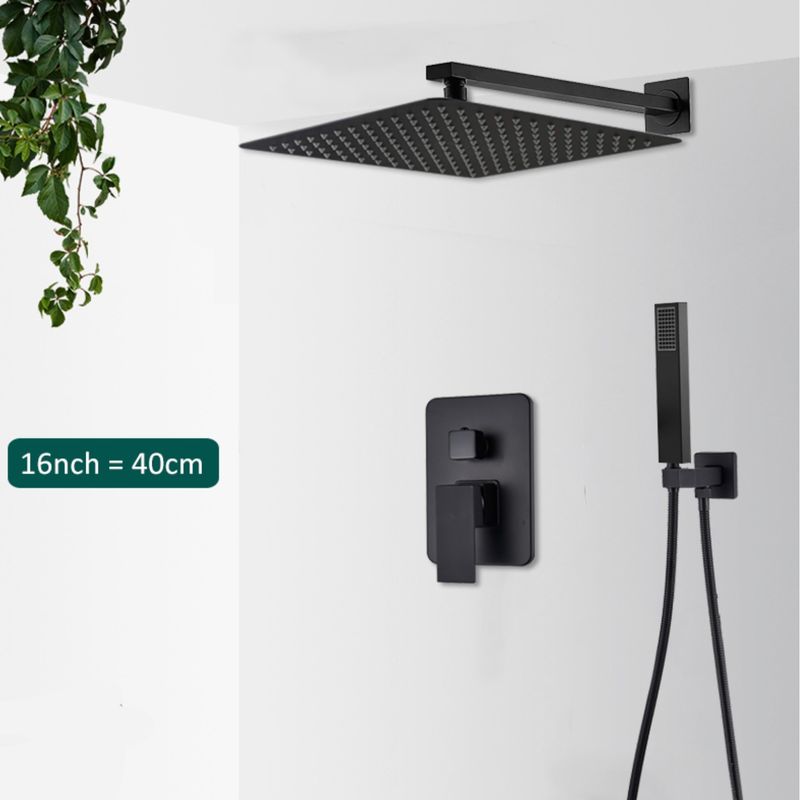 Casa si Gradina - Sanitare - Lavoar baie si accesorii - Baterii sanitare - Set baterie dus, Blackswan, Tip M73.46, model negru mat, dimensiune 40 cm - Infinity.ro