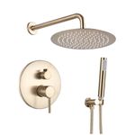 Casa si Gradina - Sanitare - Lavoar baie si accesorii - Baterii sanitare - Set baterie dus, Blackswan, Tip M69.1, model auriu mat, dimensiune 20 cm - Infinity.ro