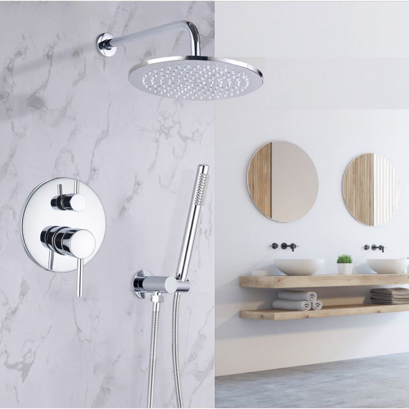 Casa si Gradina - Sanitare - Lavoar baie si accesorii - Baterii sanitare - Set baterie dus, Blackswan, Tip M70.3 LED, model crom lucios, dimensiune 30 cm - Infinity.ro