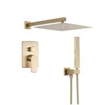 Casa si Gradina - Sanitare - Lavoar baie si accesorii - Baterii sanitare - Set baterie dus, Blackswan, Tip M11.4, model auriu mat, dimensiune 40 cm - Infinity.ro