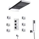 Casa si Gradina - Sanitare - Lavoar baie si accesorii - Baterii sanitare - Set baterie dus cu masaj, Blackswan, Tip M73.33, model crom lucios, dimensiune 52 cm - Infinity.ro
