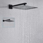 Casa si Gradina - Sanitare - Lavoar baie si accesorii - Baterii sanitare - Set baterie dus, Blackswan, Tip M73.46, model negru mat, dimensiune 40 cm - Infinity.ro