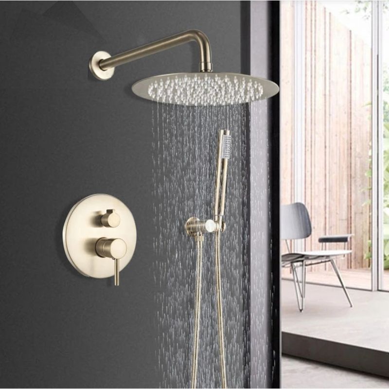 Casa si Gradina - Sanitare - Lavoar baie si accesorii - Baterii sanitare - Set baterie dus, Blackswan, Tip M69.1, model auriu mat, dimensiune 20 cm - Infinity.ro