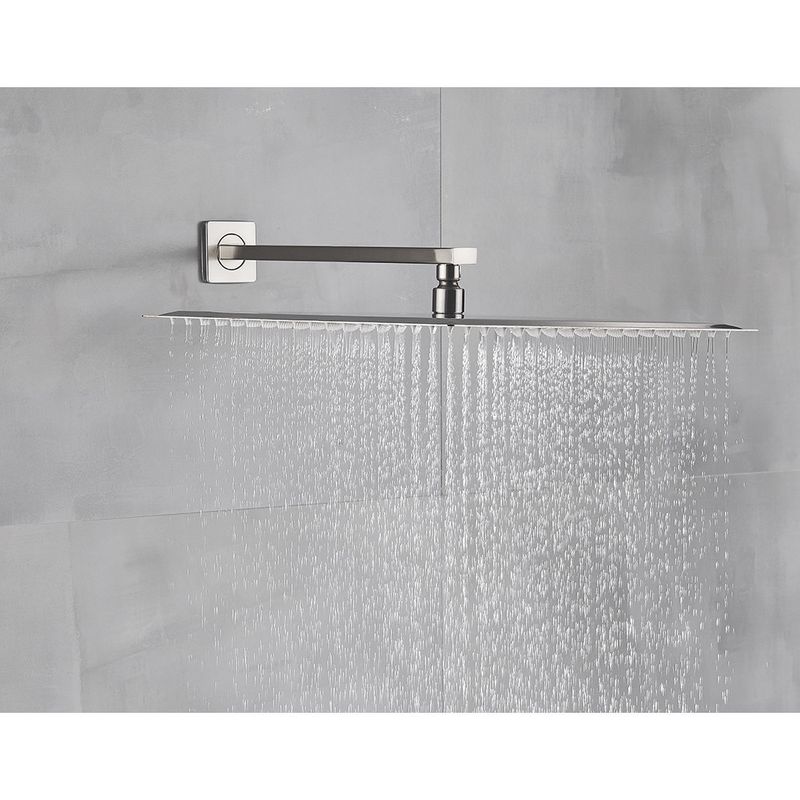 Casa si Gradina - Sanitare - Lavoar baie si accesorii - Baterii sanitare - Set baterie dus, Blackswan, Tip M268, model nichel mat, cu 3 cai si pipa mobila, dimensiune 30 cm - Infinity.ro