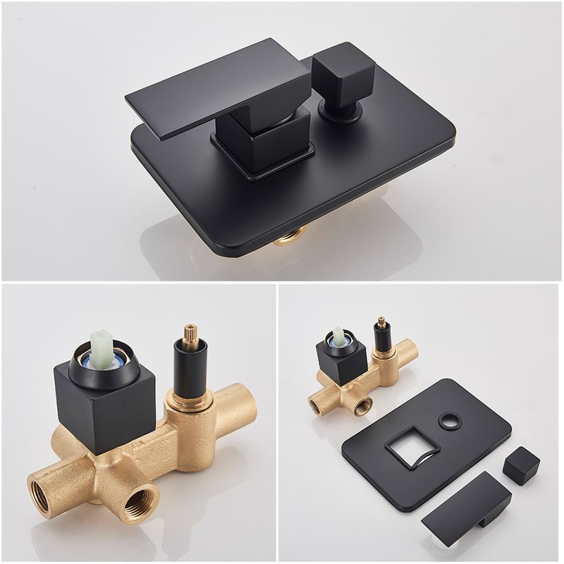 Casa si Gradina - Sanitare - Lavoar baie si accesorii - Baterii sanitare - Set baterie dus, Blackswan, Tip M73.46, model negru mat, dimensiune 40 cm - Infinity.ro