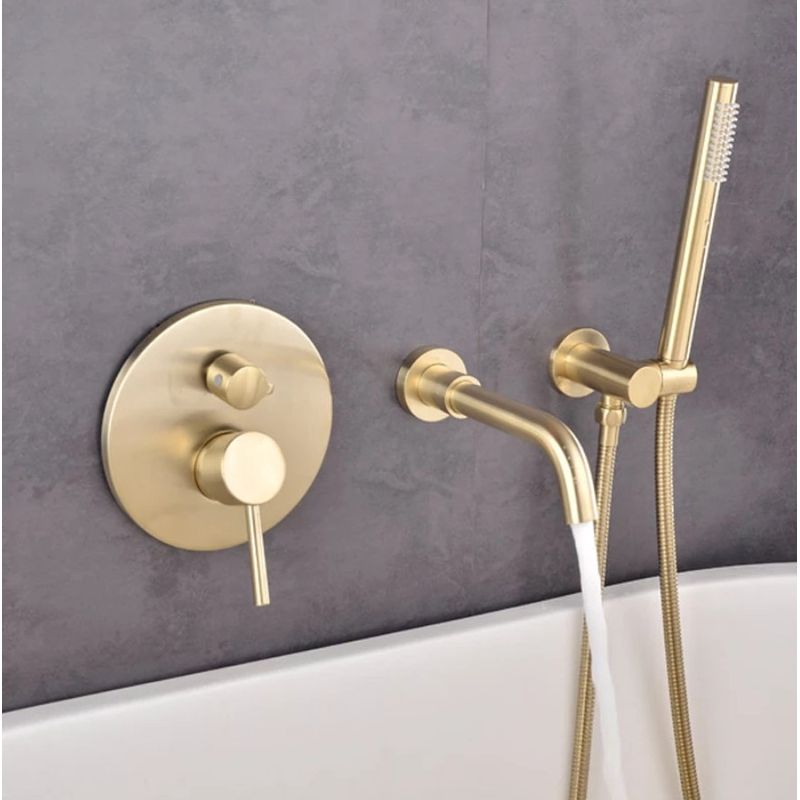 Casa si Gradina - Sanitare - Lavoar baie si accesorii - Baterii sanitare - Set baterie cada si baterie chiuveta, Blackswan, Tip M69, model auriu mat, dimensiune 20 cm - Infinity.ro