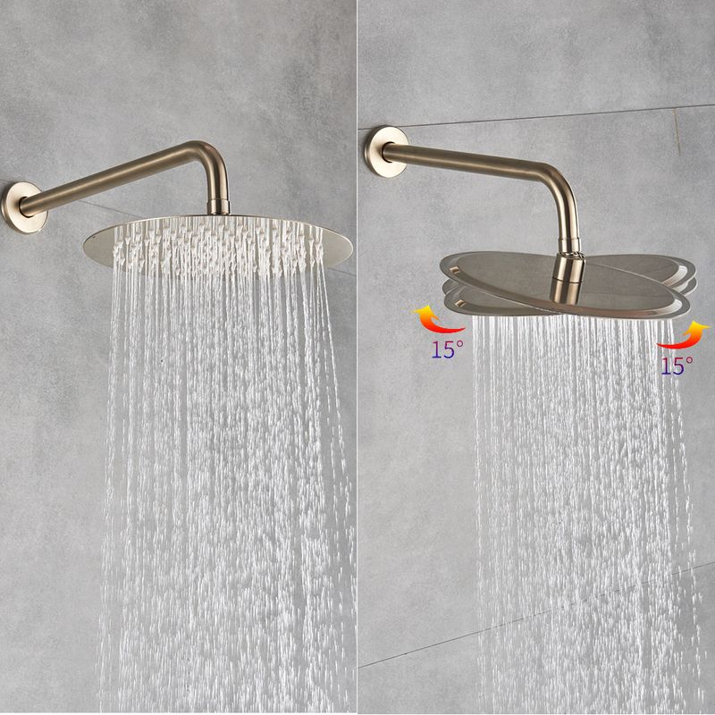 Casa si Gradina - Sanitare - Lavoar baie si accesorii - Baterii sanitare - Set baterie dus, Blackswan, Tip M260, model auriu mat rotund, cu 3 cai si pipa mobila, dimensiune 30 cm - Infinity.ro