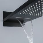 Casa si Gradina - Sanitare - Lavoar baie si accesorii - Baterii sanitare - Set baterie dus, Blackswan, Tip M73.8, model negru mat, dimensiune 55 cm - Infinity.ro