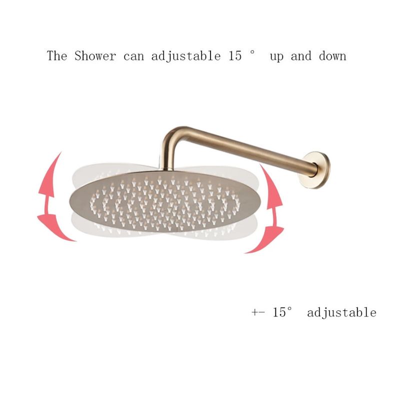 Casa si Gradina - Sanitare - Lavoar baie si accesorii - Baterii sanitare - Set baterie dus, Blackswan, Tip M69.1, model auriu mat, dimensiune 20 cm - Infinity.ro