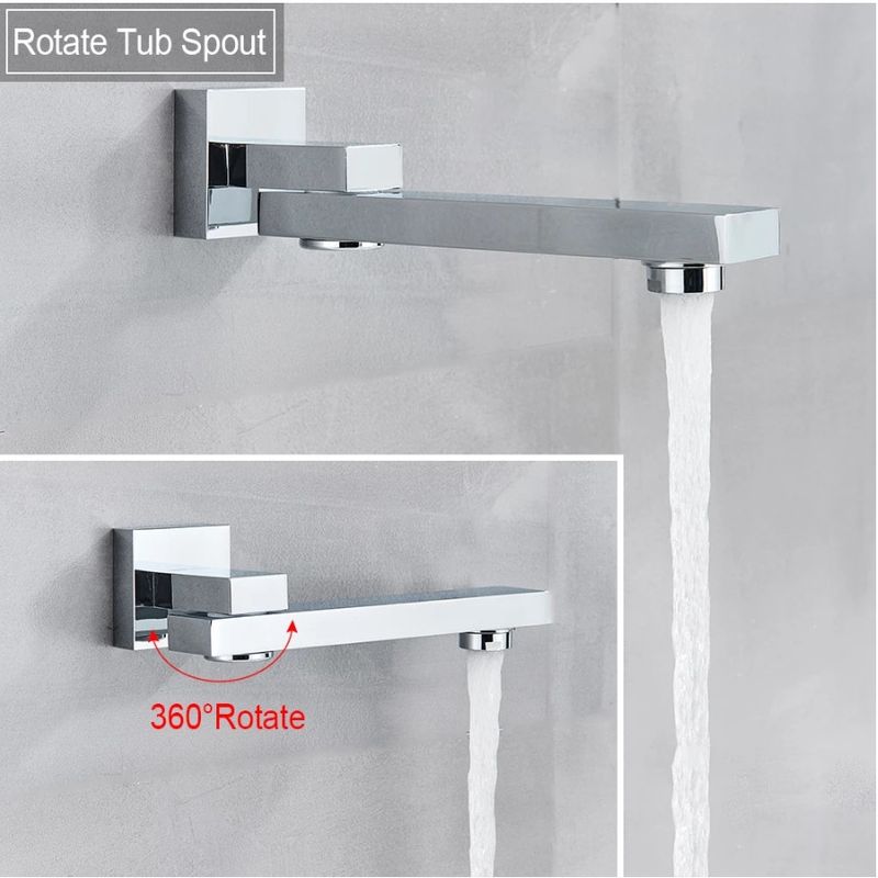 Casa si Gradina - Sanitare - Lavoar baie si accesorii - Baterii sanitare - Set baterie dus, Blackswan, Tip M73.64 LED, model crom lucios, dimensiune 20 cm - Infinity.ro