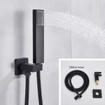 Casa si Gradina - Sanitare - Lavoar baie si accesorii - Baterii sanitare - Set baterie dus, Blackswan, Tip M73.11, model negru mat, dimensiune 52 cm - Infinity.ro