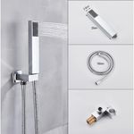 Casa si Gradina - Sanitare - Lavoar baie si accesorii - Baterii sanitare - Set baterie dus, Blackswan, Tip M73.66 LED, model crom lucios, dimensiune 25 cm - Infinity.ro