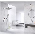 Casa si Gradina - Sanitare - Lavoar baie si accesorii - Baterii sanitare - Set baterie dus, Blackswan, Tip M180, model crom, cu 2 cai si dus SPA, dimensiune 30 cm - Infinity.ro