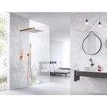 Casa si Gradina - Sanitare - Lavoar baie si accesorii - Baterii sanitare - Set baterie dus, Blackswan, Tip M73.18, model auriu mat, dimensiune 20x20 cm - Infinity.ro