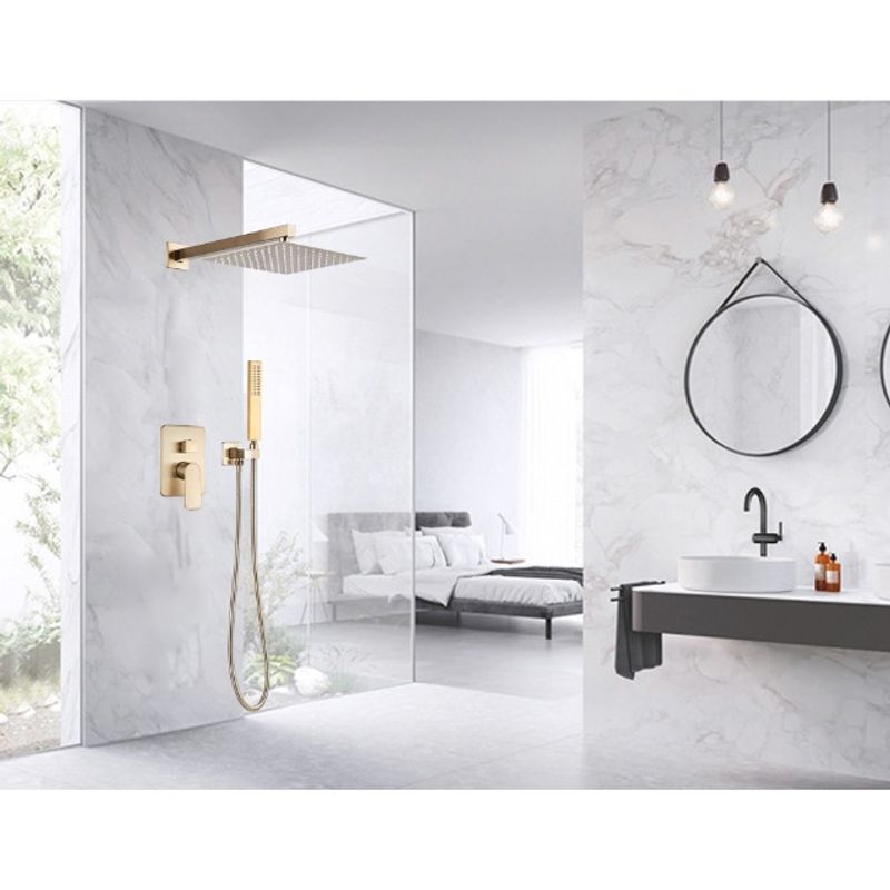 Casa si Gradina - Sanitare - Lavoar baie si accesorii - Baterii sanitare - Set baterie dus, Blackswan, Tip M73.18, model auriu mat, dimensiune 20x20 cm - Infinity.ro