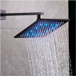 Casa si Gradina - Sanitare - Lavoar baie si accesorii - Baterii sanitare - Set baterie dus, Blackswan, Tip M3.7 LED, model negru mat, dimensiune 40 cm - Infinity.ro