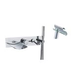 Casa si Gradina - Sanitare - Lavoar baie si accesorii - Baterii sanitare - Set baterie cada si baterie chiuveta, Blackswan, Tip M63, model crom lucios, dimensiune 40.7 cm - Infinity.ro