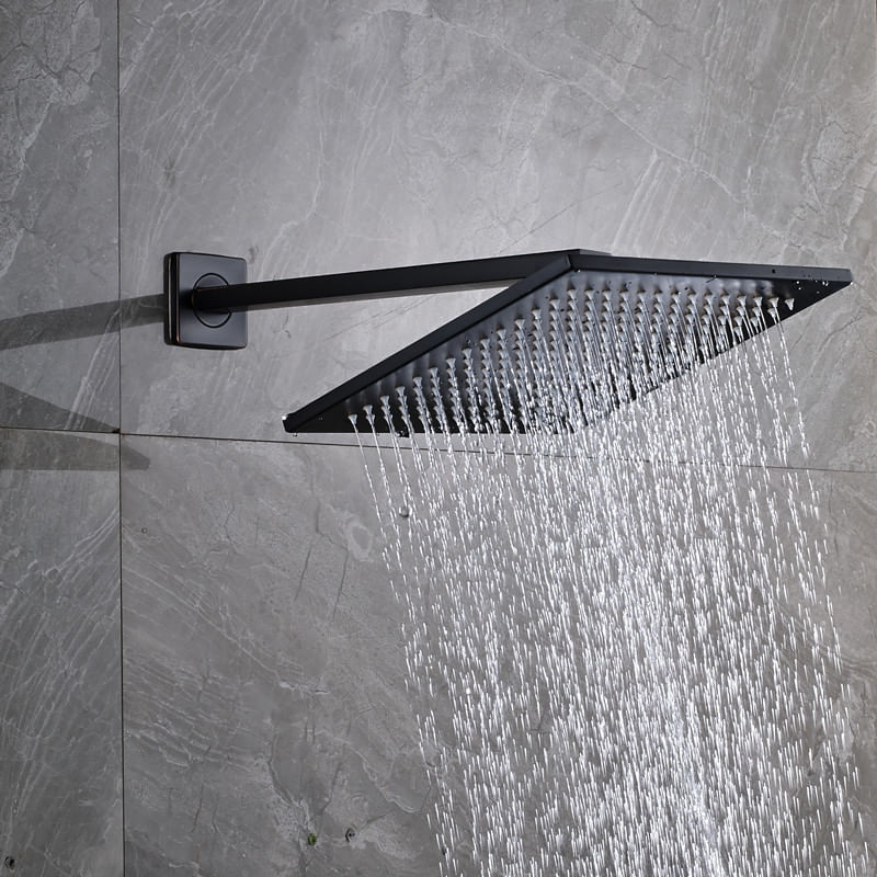 Casa si Gradina - Sanitare - Lavoar baie si accesorii - Baterii sanitare - Set baterie dus, Blackswan, Tip M3.17, model negru antichizat, dimensiune 40 cm - Infinity.ro