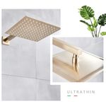 Casa si Gradina - Sanitare - Lavoar baie si accesorii - Baterii sanitare - Set baterie dus, Blackswan, Tip M73.18, model auriu mat, dimensiune 20x20 cm - Infinity.ro