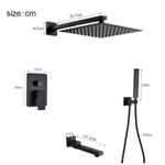 Casa si Gradina - Sanitare - Lavoar baie si accesorii - Baterii sanitare - Set baterie dus, Blackswan, Tip M73.43, model negru mat, dimensiune 30 cm - Infinity.ro