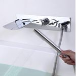 Casa si Gradina - Sanitare - Lavoar baie si accesorii - Baterii sanitare - Set baterie cada si baterie chiuveta, Blackswan, Tip M63, model crom lucios, dimensiune 40.7 cm - Infinity.ro