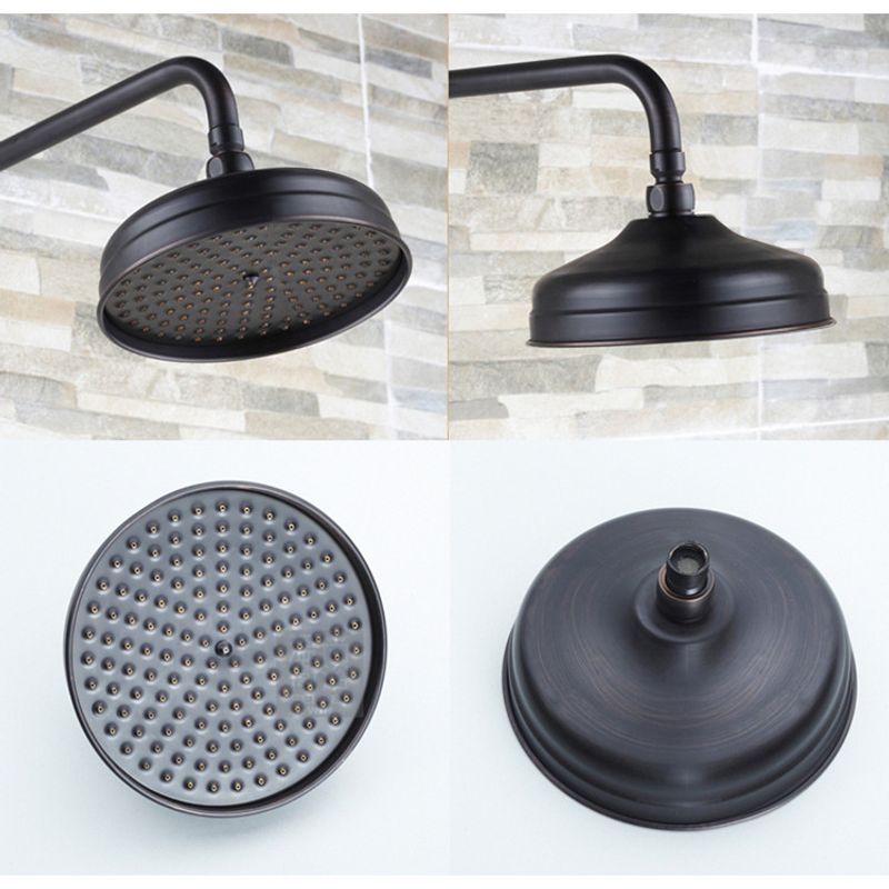 Casa si Gradina - Sanitare - Cazi si cabine de dus - Coloane si seturi de dus - Baterie dus, Blackswan, Tip M17.2 ceramica alba, model negru antichizat, dimensiune 20 cm - Infinity.ro