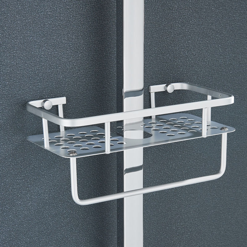 Casa si Gradina - Sanitare - Cazi si cabine de dus - Coloane si seturi de dus - Coloana dus, Blackswan, Tip M127, model crom lucios ajustabil, cu pipa mobila, dus presiune si etajera, dimensiune 25 cm - Infinity.ro