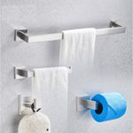 Casa si Gradina - Sanitare - Suporturi si accesorii baie - Suporturi baie - Set accesorii baie, Blackswan, Tip M8, 4 piese, model nichel mat, dimensiune 60 cm - Infinity.ro