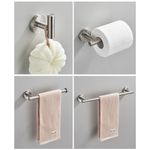 Casa si Gradina - Sanitare - Suporturi si accesorii baie - Suporturi baie - Set accesorii baie, Blackswan, Tip M20, 4 piese, model nichel rotund, dimensiune 45 cm - Infinity.ro