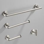 Casa si Gradina - Sanitare - Suporturi si accesorii baie - Suporturi baie - Set accesorii baie, Blackswan, Tip M20, 4 piese, model nichel rotund, dimensiune 45 cm - Infinity.ro