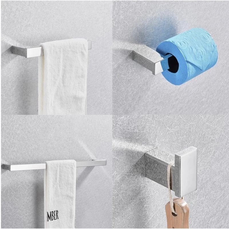 Casa si Gradina - Sanitare - Suporturi si accesorii baie - Suporturi baie - Set accesorii baie, Blackswan, Tip M3, 4 piese, model crom lucios, dimensiune 61.5 cm - Infinity.ro