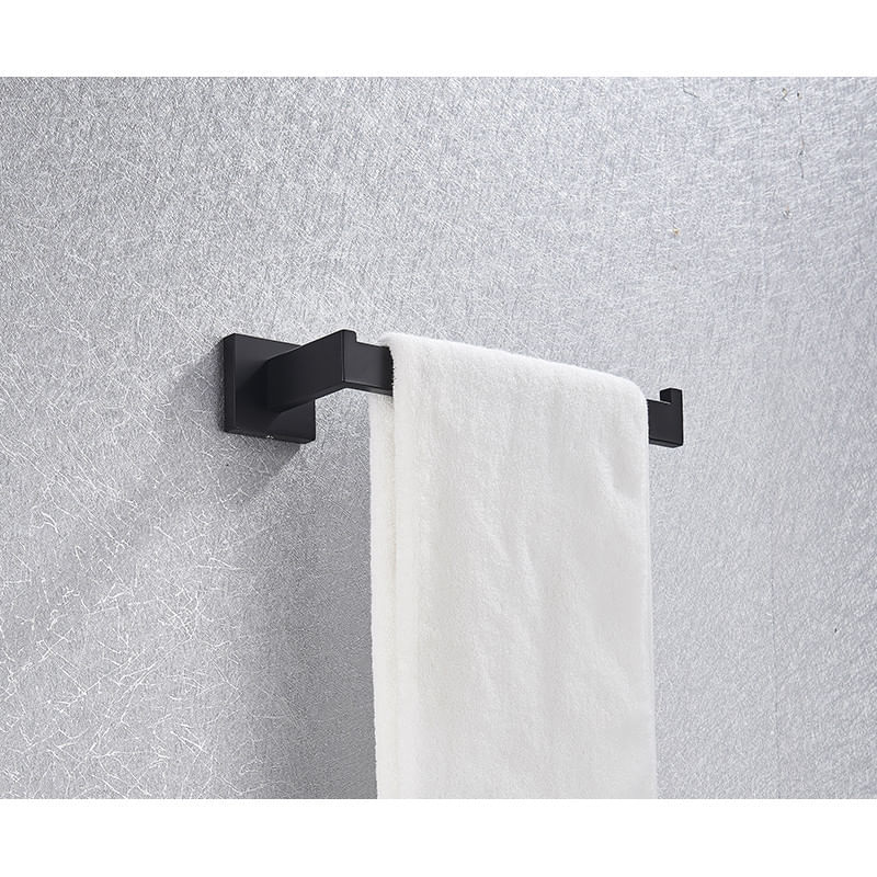 Casa si Gradina - Sanitare - Suporturi si accesorii baie - Suporturi baie - Set accesorii baie, Blackswan, Tip M5, 4 piese, model negru mat, dimensiune 60 cm - Infinity.ro