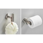 Casa si Gradina - Sanitare - Suporturi si accesorii baie - Suporturi baie - Set accesorii baie, Blackswan, Tip M20, 4 piese, model nichel rotund, dimensiune 45 cm - Infinity.ro