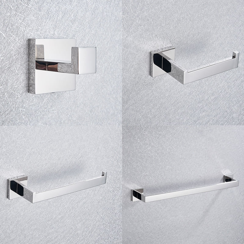 Casa si Gradina - Sanitare - Suporturi si accesorii baie - Suporturi baie - Set accesorii baie, Blackswan, Tip M7, 4 piese, model crom lucios, dimensiune 60 cm - Infinity.ro