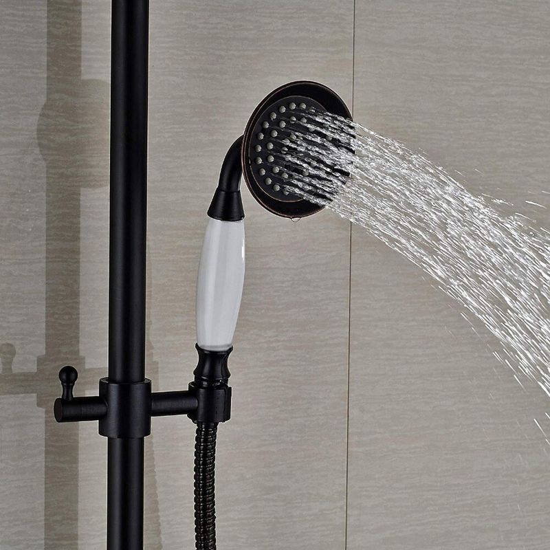 Casa si Gradina - Sanitare - Cazi si cabine de dus - Coloane si seturi de dus - Baterie dus, Blackswan, Tip M17.7 cu ceramica, model negru antichizat, dimensiune 20 cm - Infinity.ro