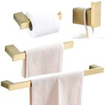 Casa si Gradina - Sanitare - Suporturi si accesorii baie - Suporturi baie - Set accesorii baie, Blackswan, Tip M2, 4 piese, model auriu mat, dimensiune 60 cm - Infinity.ro